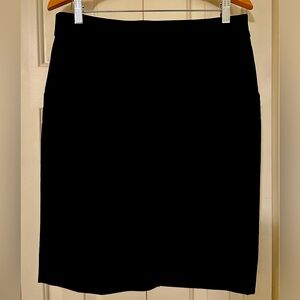 NEW J. Crew Factory Classic Black Pencil Skirt with Rear Darting & Front Pockets